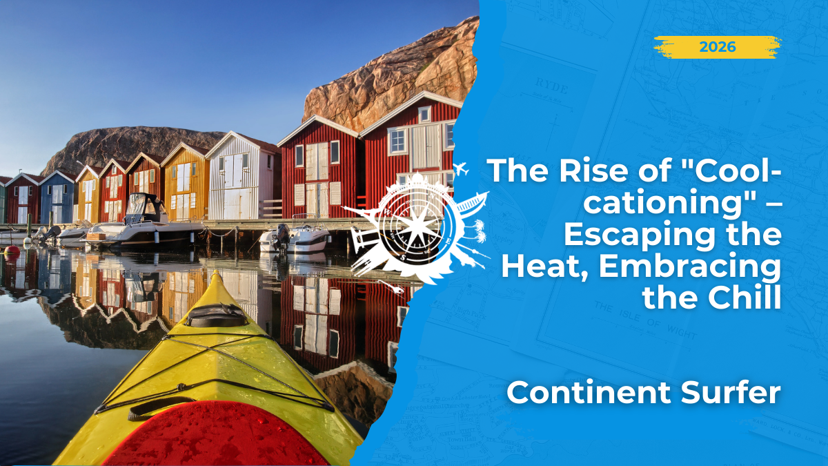 Escaping the heat? ☀️ Discover "Cool-cationing"! Head to Scandinavia & Canadian Rockies for crisp air, stunning nature & refreshing adventures. 🏔️